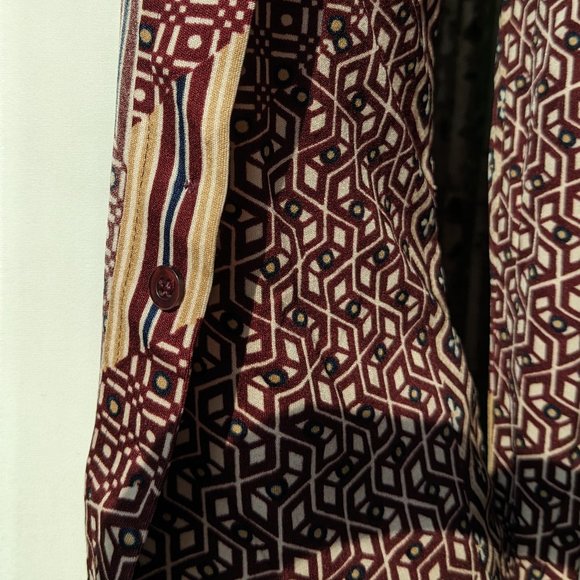 Vintage 1970s Funky Stretchy Button Down - Picture 7 of 7